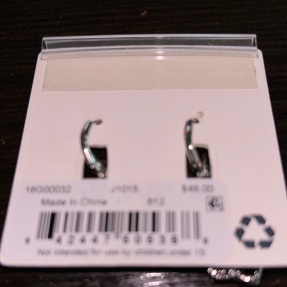 Marchesa Silver Crystal Dangle Earrings - Picture 3 of 3